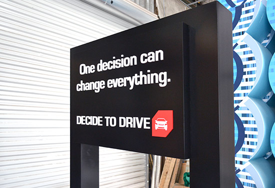 "Decide to Drive" Post & Panel Signage