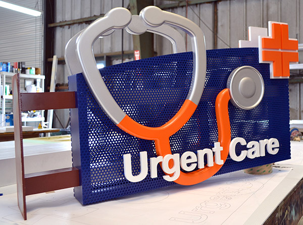 Urgent Care flag sign