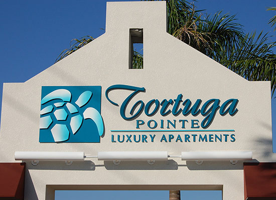 "Cortuga" Flat Cut & Rounded letters