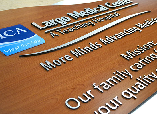"Largo Medical Center" Flat Cut & Rounded letters