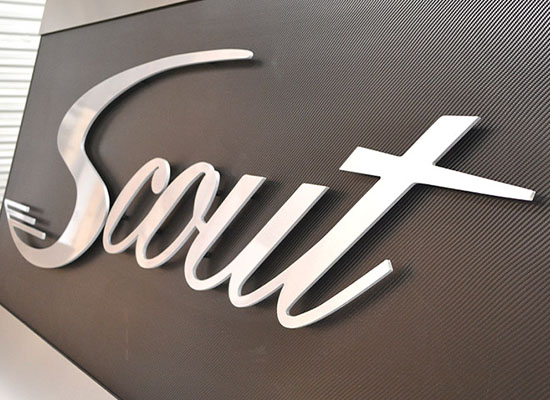 "Scout" Flat Cut & Rounded letters 