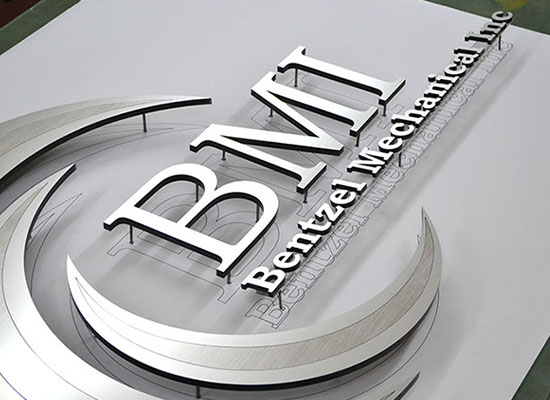 "BMI" Flat Cut & Rounded letters