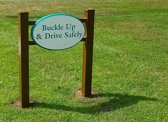 Post Safe Driving Sign