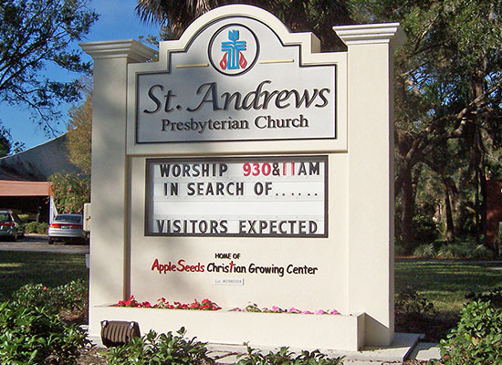 "St. Andrews" Monument Signage