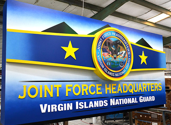 "Joint Force Headquarters" Monument Signage
