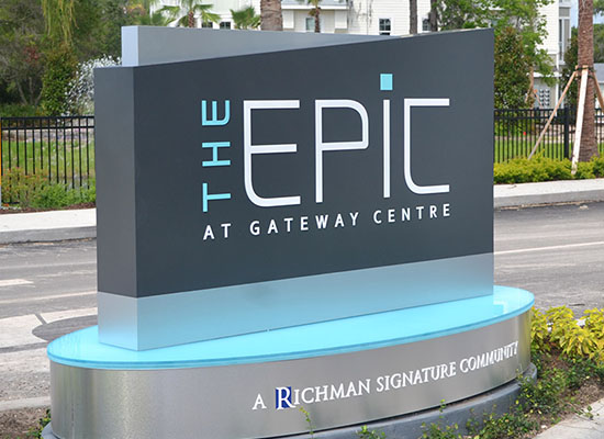 "The Epic" Monument Signage