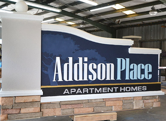 "Addison Place" Monument Signage