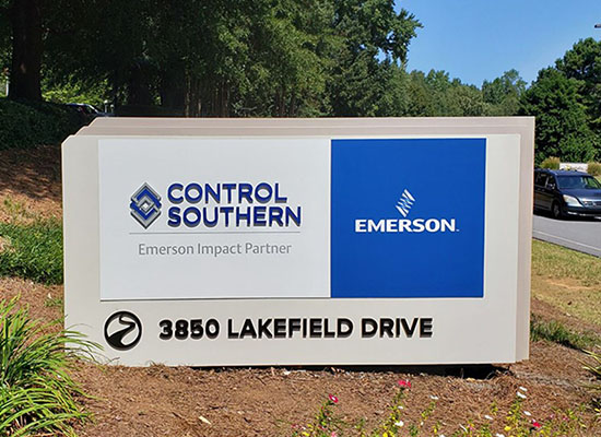 "Control Southern" & "Emerson" Monument Signage